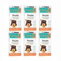 Kit 6 chocolate vegano 4 ingredientes 70% cacau pêssego 70g only4 Kit 6 chocolate vegano 4 ingredientes 70% cacau pêssego 70g only4