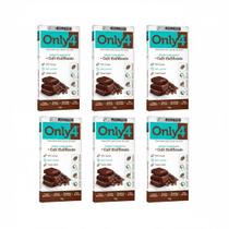 Kit 6 Chocolate Vegano 70% Cacau Café 70G Zero Açucar Only4