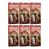 Kit 6 chocolate vegano morango 40% cacau 70g zeromilk