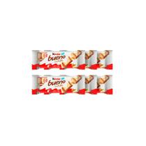 Kit 6 Chocolates Kinder Bueno White 2 Unidades Cada