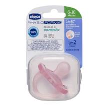 kit 6 chupetas chicco physio forma soft 6-16m rosa