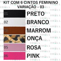 Kit 6 Cinto Feminino Fininho De Fivela Dourada Básico - CF03 Kit 6 Cinto Feminino Fininho De Fivela Dourada Básico - CF03