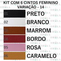 Kit 6 Cinto Feminino Fininho De Fivela Dourada Básico - CF03 Kit 6 Cinto Feminino Fininho De Fivela Dourada Básico - CF03