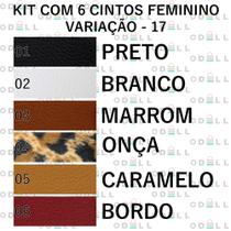 Kit 6 Cinto Feminino Fininho De Fivela Dourada Básico - CF03 Kit 6 Cinto Feminino Fininho De Fivela Dourada Básico - CF03