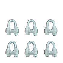 Kit 6 Clips Grampo Leve para Cabo de Aço 1/2" - Fischer