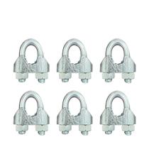 Kit 6 Clips Grampo Leve para Cabo de Aço 5/8" - Fischer