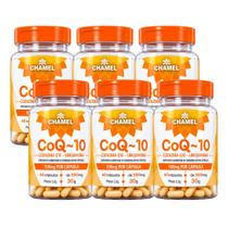 Kit 6 Coenzima Q10 Chamel 100mg 60 Cápsulas CoQ-10 Original Kit 6 Coenzima Q10 Chamel 100mg 60 Cápsulas CoQ-10 Original