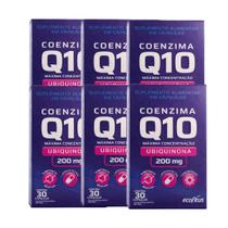 Kit 6 Coenzima Q10 Ubiquinona 200mg 30 Cápsulas -Ecofitus Kit 6 Coenzima Q10 Ubiquinona 200mg 30 Cápsulas -Ecofitus