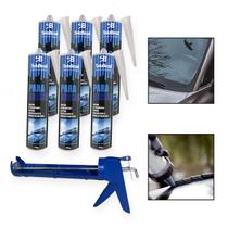Kit 6 Cola Adesivo Para Brisa Vidro Automotivo c/ Aplicador Kit 6 Cola Adesivo Para Brisa Vidro Automotivo c/ Aplicador