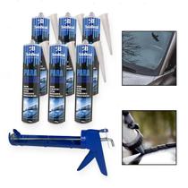 Kit 6 Cola Adesivo Para Brisa Vidro Automotivo Com Aplicador Kit 6 Cola Adesivo Para Brisa Vidro Automotivo Com Aplicador
