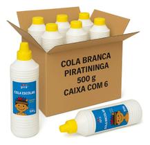Kit 6 Cola Branca Escolar 500g Ideal Para Slime Artesanato Kit 6 Cola Branca Escolar 500g Ideal Para Slime Artesanato