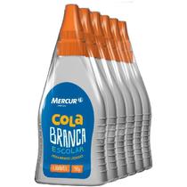 Kit 6 Cola Branca Liquida Lavavel - Mercur