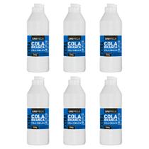 Kit 6 Cola Branca Pva Extra 500g Artesanato Unipega