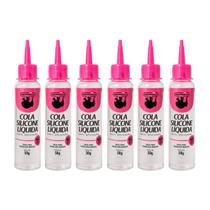 Kit 6 Cola de silicone líquida transparente 50g Rendicolla
