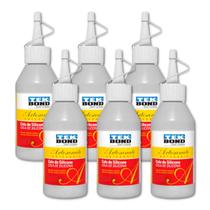 Kit 6 Cola de silicone para artesanato Tekbond transparente 100ml