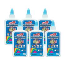 Kit 6 Cola para EVA multiuso 90g Radex, uso artístico e profissional Kit 6 Cola para EVA multiuso 90g Radex, uso artístico e profissional