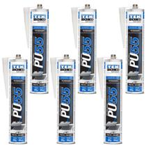 Kit 6 Cola Parabrisa Silicone Adesivo PU55 Preto Tekbond