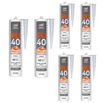 Kit 6 Cola Pu 40 Flex Silicone Selante Adesivo 380g Orbi Cinza Kit 6 Cola Pu 40 Flex Silicone Selante Adesivo 380g Orbi Cinza