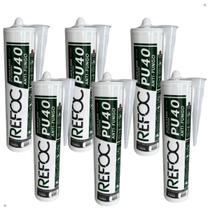 Kit 6 Cola Selante Pu40 Poliuretano Multiuso Cinza 400g Kit 6 Cola Selante Pu40 Poliuretano Multiuso Cinza 400g