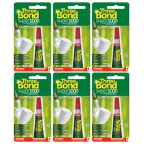 Kit 6 Cola Super 1000 Adesivo Instantâneo 2g - ThreeBond