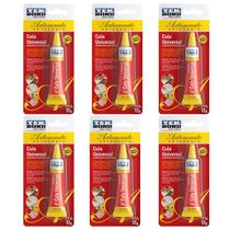 Kit 6 Cola Universal Multiuso Artesanato Tecido Feltro Couro