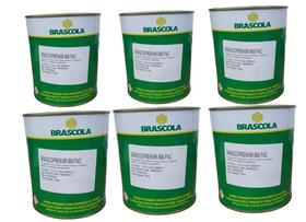 Kit 6 Cola Vinil Adesivo Lona toldo piscina Brascola 4,5kg