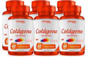 Kit 6 Colágeno Vitaminas E Minerais 60 Capsulas 500Mg Promel