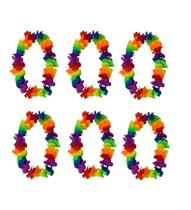 Kit 6 Colares Havaianos Grande Para Fantasia Carnaval Festa