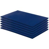 Kit 6 Colchonetes Academia 100x60x3 D28 Azul RG Colchões