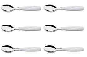 Kit 6 Colher de Mesa Aço Inox Branco Brinox
