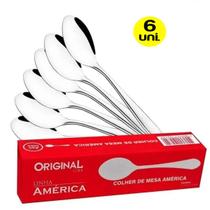 Kit 6 Colher de Mesa Em Aço Inox p/ Bar Restaurante