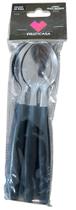 Kit 6 Colher de Mesa Inox Linha Mato Grosso - Preta
