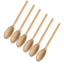 Kit 6 Colher De Pau 26cm Bom Para Soltar Arroz Atacado