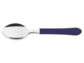 Kit 6 colher para cha leme azul lamina de aco inox e cabo de polipropileno tramontina