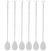 Kit 6 Colheres Bailarinas Inox 26cm Tress Lyor Prata Bartender Bebidas Coquetel Drinks Kit 6 Colheres Bailarinas Inox 26cm Tress Lyor Prata Bartender Bebidas Coquetel Drinks