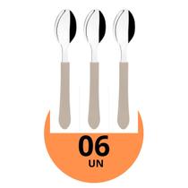 Kit 6 Colheres Chá Aço Inox Tramontina Cabo Cinza