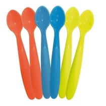 Kit 6 Colheres Coloridas Alimentação Blw Papinha Bebê Buba Kit 6 Colheres Coloridas Alimentação Blw Papinha Bebê Buba