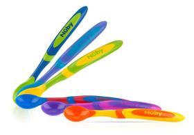 Kit 6 Colheres Coloridas Bebê Infantil Plástico Anatômica