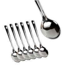 Kit 6 Colheres de Arroz Aço Inox 33cm Gourmet Mix