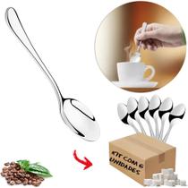 Kit 6 Colheres De Café Chá Aço Inox Limpa Facil 9cm Multiuso - Simonaggio