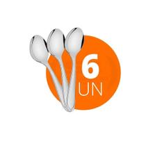 Kit - 6 Colheres De Sobremesa Luxo Laguna Em Aço Inox Csitop - Tramontina