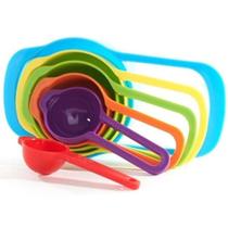Kit 6 Colheres Medidoras Xícaras Dosador de Alimentos Cozinha Culinária Confeitaria Utensílios para Cozinha Kit Medidores