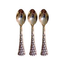 Kit 6 Colheres pequena Descartável Rose Plástico Luxo13,8cm Kit 6 Colheres pequena Descartável Rose Plástico Luxo13,8cm