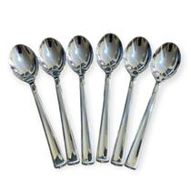 Kit 6 Colheres Prata Descartável 12,8cm p/ Doces Bolo café