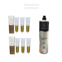 Kit 6 Colorações 6.0 Ax Lauarrah + 1 Ox 20 Vol Vita Derm Kit 6 Colorações 6.0 Ax Lauarrah + 1 Ox 20 Vol Vita Derm