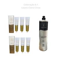 Kit 6 Colorações 8.1 Ax Lauarrah + 1 Ox 20 Vol Vita Derm Kit 6 Colorações 8.1 Ax Lauarrah + 1 Ox 20 Vol Vita Derm