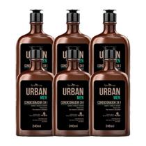 Kit 6 Condicionador 3 em 1 para Barba Cabelo e Bigode Masculino 240ml Urban Men Farmaervas Kit 6 Condicionador 3 em 1 para Barba Cabelo e Bigode Masculino 240ml Urban Men Farmaervas