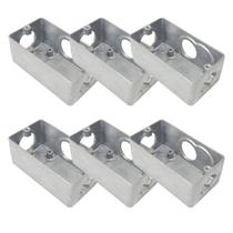 Kit 6 Condulete Multiplo Dailet T Sem Tampa 3/4'' Alumínio