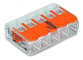Kit 6 Conector 221 Wago 5 Polos 6mm 41a Profissional Kit 6 Conector 221 Wago 5 Polos 6mm 41a Profissional