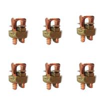 Kit 6 conector bimetalico split bolt paraf fendido 25mm mci